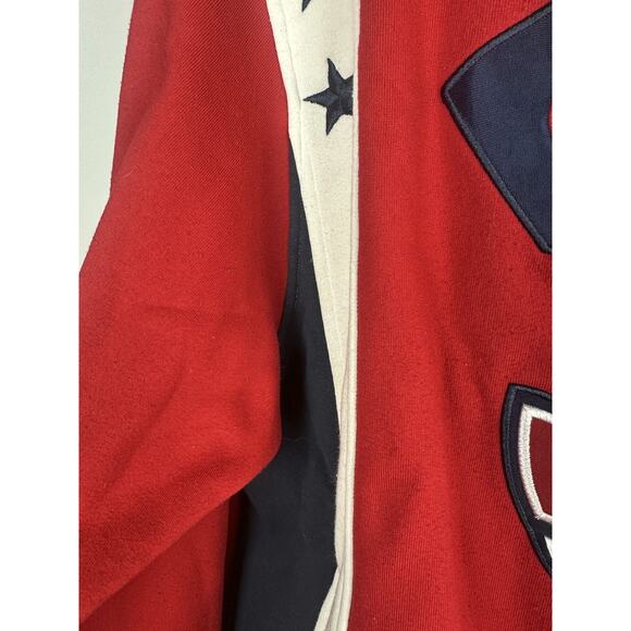 Adidas Originals Trefoil Red Navy SAMPLE Hoodie Hooded Sweatshirt Rare Prototype - Picture 7 of 16